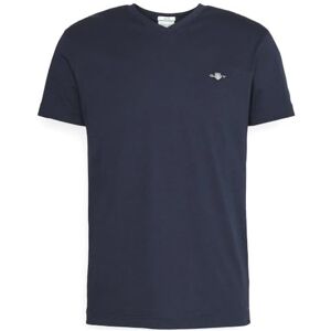 GANT Slim Shield V-hals T-shirt för män, Evening Blue, standard, Kvällsblå, XXL GANT Slim Shield V-hals T-shirt för män, Evening Blue, standard, Kvällsblå, XXL