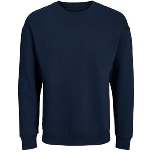 JACK & JONES Bradley Sweat Crew långärmad tröja för män, Marinblå blazer, 7XL JACK & JONES Bradley Sweat Crew långärmad tröja för män, Marinblå blazer, 7XL