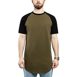 Blackskies Rund baseball Longshirt Kortärmad Kortärmad T-shirt med stor storlek lång raglan ärm raglan lång te olika färger S M L XL, Olive, S Blackskies Rund baseball Longshirt Kortärmad Kortärmad T-shirt med stor storlek lång raglan ärm raglan lång te olika färger S M L XL, Olive, S