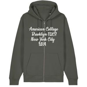 AMERICAN COLLEGE USA Herrtröja med dragkedja khaki storlek L Decontract, Färg: grön, L AMERICAN COLLEGE USA Herrtröja med dragkedja khaki storlek L Decontract, Färg: grön, L