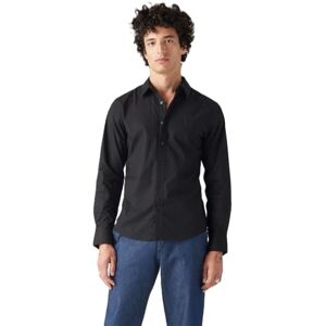 Levi's Långärmad herrskjorta Housemark Slim skjorta, jet svart, S Levi's Långärmad herrskjorta Housemark Slim skjorta, jet svart, S