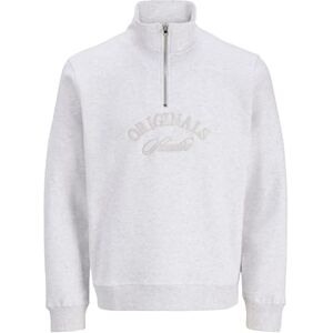 JACK & JONES Jorbleecker varumärke sweat high neck Bf, Ljus vit, S JACK & JONES Jorbleecker varumärke sweat high neck Bf, Ljus vit, S