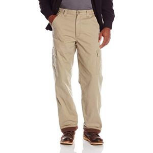 Wrangler Authentics Fodrad byxa för män: Cargoslang M it Fleece-Futter Casual Byxor, Brittisk kaki twill, 42W x 32L Wrangler Authentics Fodrad byxa för män: Cargoslang M it Fleece-Futter Casual Byxor, Brittisk kaki twill, 42W x 32L