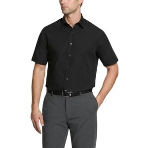 Van Heusen kortärmad herrskjorta normal passform poplin solid, Svart, 17" Neck Van Heusen kortärmad herrskjorta normal passform poplin solid, Svart, 17" Neck