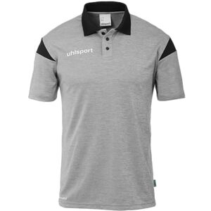 uhlsport Squad 27 pikétröja – pikétröja herr, dam och barn – t-shirt med polokrage, Mörkgrå melange/svart, XXL uhlsport Squad 27 pikétröja – pikétröja herr, dam och barn – t-shirt med polokrage, Mörkgrå melange/svart, XXL