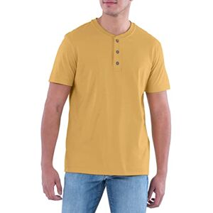 Lee Herr kortärmad mjuk tvättad bomull Henley T-shirt, gul, 34/36, gUL, S Lee Herr kortärmad mjuk tvättad bomull Henley T-shirt, gul, 34/36, gUL, S