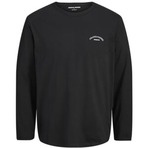 JACK & JONES Jjcollege logotyp Tee Ls Crew Neck, svart, XS JACK & JONES Jjcollege logotyp Tee Ls Crew Neck, svart, XS
