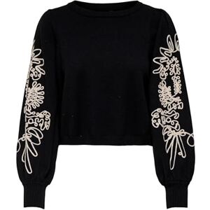ONLY Onlmagnolia Ls Detailed tröja KNT Nca, svart, XL ONLY Onlmagnolia Ls Detailed tröja KNT Nca, svart, XL