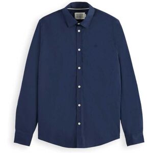Scotch & Soda mäns Core-Poplin solid skjorta, Natt, L Scotch & Soda mäns Core-Poplin solid skjorta, Natt, L