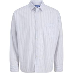 JACK & JONES Jormeadows Poplin Stripe Shirt Ls, Ljus vit, M JACK & JONES Jormeadows Poplin Stripe Shirt Ls, Ljus vit, M