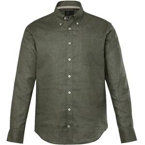 JP 1880 herrstora storlekar överdimensionerade herrkläder L-8XL linneblandning, långärmad, buttondown-krage, modern passform 782629, Grå grön, 7XL JP 1880 herrstora storlekar överdimensionerade herrkläder L-8XL linneblandning, långärmad, buttondown-krage, modern passform 782629, Grå grön, 7XL