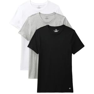 Calvin Herr 3-pack kortärmad bomull T-shirts, Multi (svart, vit, grå ljung), XL Calvin Herr 3-pack kortärmad bomull T-shirts, Multi (svart, vit, grå ljung), XL