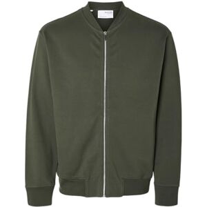 SELECTED HOMME Slhmack Sweat Bomber Ls Noos, Skogsnatt, L SELECTED HOMME Slhmack Sweat Bomber Ls Noos, Skogsnatt, L