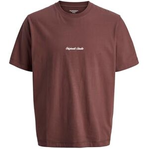 JACK & JONES Jornorrebro Emb Tee Ss Crew Neck Noos, Djup mahogny, XL JACK & JONES Jornorrebro Emb Tee Ss Crew Neck Noos, Djup mahogny, XL