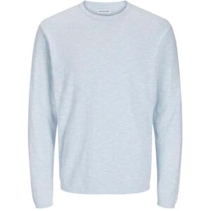 JACK & JONES JACK&JONES JJESUMMER stickad crew neck SN, Chambray blå/detalj: w. Vit, XS JACK & JONES JACK&JONES JJESUMMER stickad crew neck SN, Chambray blå/detalj: w. Vit, XS