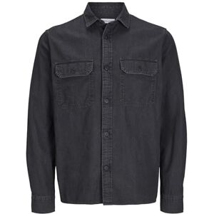 JACK & JONES JJETRAVIS Shirt LS NOOS, Svart denim, XL JACK & JONES JJETRAVIS Shirt LS NOOS, Svart denim, XL