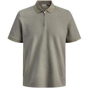 JACK & JONES Jjeaustin Zip Polo Ss Noos, Vetiver, M JACK & JONES Jjeaustin Zip Polo Ss Noos, Vetiver, M