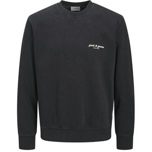 JACK & JONES Jjedover Print Sweat Crew Neck Pls – Plus Size, svart, 5XL JACK & JONES Jjedover Print Sweat Crew Neck Pls – Plus Size, svart, 5XL