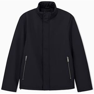 Giorgio Armani Men's Essential, långärmad down sidologotyp patch Blouson-jacka, mörk marinblå, XXL, djup marin, XXL Giorgio Armani Men's Essential, långärmad down sidologotyp patch Blouson-jacka, mörk marinblå, XXL, djup marin, XXL