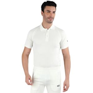 DSC Flite halv ärm cricket t-shirt Färg: benvit Storlek: Liten för män & pojkar Material: Polyester Optimal ventilation Utmärkt stretch och komfort Cool och torr, Vitt, S DSC Flite halv ärm cricket t-shirt Färg: benvit Storlek: Liten för män & pojkar Material: Polyester Optimal ventilation Utmärkt stretch och komfort Cool och torr, Vitt, S