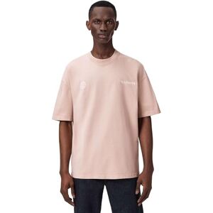 AllSaints Emblem SS Crew, solbakad rosa, M AllSaints Emblem SS Crew, solbakad rosa, M