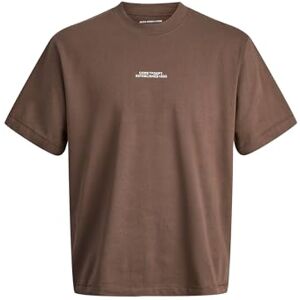 JACK & JONES Jcocover Script Back Tee Ss Crew Neck, Försegling brun, L JACK & JONES Jcocover Script Back Tee Ss Crew Neck, Försegling brun, L