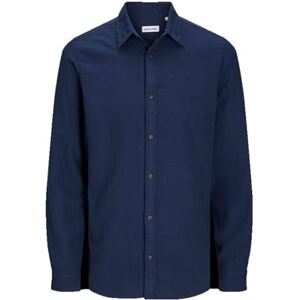 JACK & JONES Skjorta för män, slim fit, skjorta, Marinblazer/detalj: solid, S JACK & JONES Skjorta för män, slim fit, skjorta, Marinblazer/detalj: solid, S