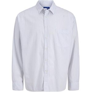 JACK & JONES Jormeadows Poplin Stripe Shirt Ls, Ljus vit, L JACK & JONES Jormeadows Poplin Stripe Shirt Ls, Ljus vit, L