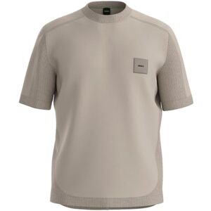 Boss Stickad tröja för män, Open Beige 284, XL Boss Stickad tröja för män, Open Beige 284, XL