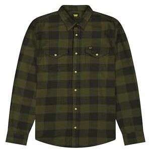 Lee CLEAN Western skjorta, Army Green Buffalo Check, S Lee CLEAN Western skjorta, Army Green Buffalo Check, S