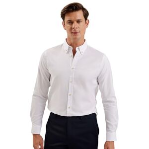 Ted Baker ALLARDE LS Regular Branded Oxford-skjorta vit, Vitt, S Ted Baker ALLARDE LS Regular Branded Oxford-skjorta vit, Vitt, S
