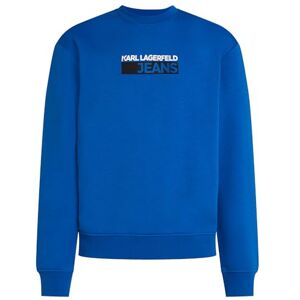 KARL LAGERFELD JEANS , Herr, Vanlig Logo Sweat, Regular Fit, Blå, L KARL LAGERFELD JEANS , Herr, Vanlig Logo Sweat, Regular Fit, Blå, L