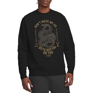YELLOWSTONE Beth Dutton Crew Sweatshirt, Svart, Large, Svart, L YELLOWSTONE Beth Dutton Crew Sweatshirt, Svart, Large, Svart, L