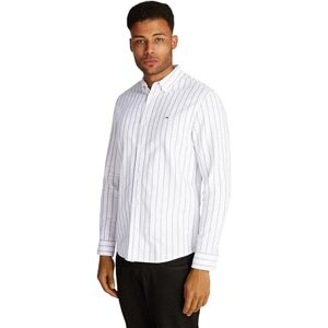 Tommy Jeans herr TJM REG Oxford randig skjorta DM0DM19646 L/S skjorta, blå (mörk natt marinblå randig), S, Blå (mörk natt marinblå rand), S Tommy Jeans herr TJM REG Oxford randig skjorta DM0DM19646 L/S skjorta, blå (mörk natt marinblå randig), S, Blå (mörk natt marinblå rand), S