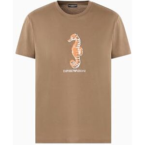 Giorgio Armani man havsdjur rund hals t-shirt brun S, Valnöt Pr. Sjöhäst, S Giorgio Armani man havsdjur rund hals t-shirt brun S, Valnöt Pr. Sjöhäst, S