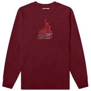 JACK & JONES Joryork Tee Ls Crew Neck FST, Tibetansk röd, M JACK & JONES Joryork Tee Ls Crew Neck FST, Tibetansk röd, M