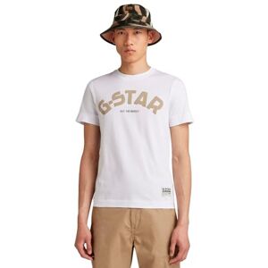 G-STAR Puff Logo Slim T-shirt kortärmad, Vit (White D22575-c627-110), L G-STAR Puff Logo Slim T-shirt kortärmad, Vit (White D22575-c627-110), L