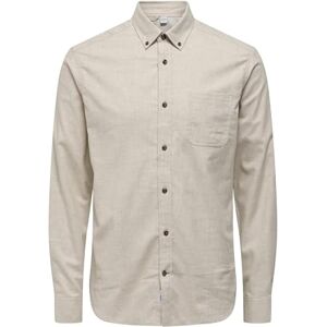 Only & Sons Onsroad Life Reg Melange Ls skjorta långärmad skjorta, Silverfoder, XL Only & Sons Onsroad Life Reg Melange Ls skjorta långärmad skjorta, Silverfoder, XL