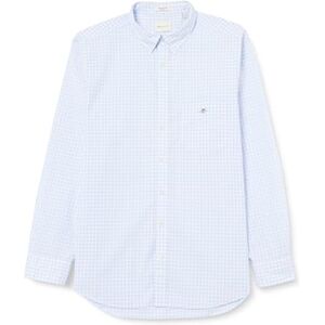GANT Herr REG POPLIN Gingham-skjorta klassisk skjorta, ljusblå och standard, ljusblå, 4XL GANT Herr REG POPLIN Gingham-skjorta klassisk skjorta, ljusblå och standard, ljusblå, 4XL