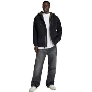 G-STAR RAW Sherpa jacka med huva för män, Svart (pitch black D23594-D304-A810), M G-STAR RAW Sherpa jacka med huva för män, Svart (pitch black D23594-D304-A810), M