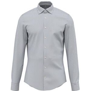 Seidensticker Silkesdekal herr business skjorta – formad passform – lätt att stryka – Kent krage – långärmad – 100% bomull, blå, 44 SE Seidensticker Silkesdekal herr business skjorta – formad passform – lätt att stryka – Kent krage – långärmad – 100% bomull, blå, 44 SE