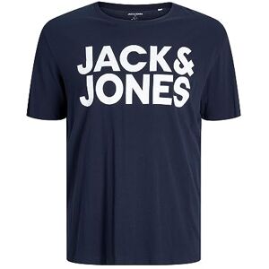 JACK & JONES Herr logo T-shirt plus size rund hals kortärmad skjorta överdimensionerade kortärmad kortärmad JJECORP, marinblå, XXL JACK & JONES Herr logo T-shirt plus size rund hals kortärmad skjorta överdimensionerade kortärmad kortärmad JJECORP, marinblå, XXL