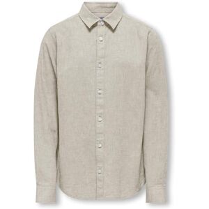 Only & Sons Shirt Osjcaiden Life LS linne T-shirt Wn Noos, beige, 140 för barn Only & Sons Shirt Osjcaiden Life LS linne T-shirt Wn Noos, beige, 140 för barn