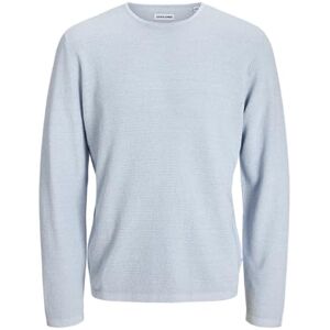 JACK & JONES JJEGEORGE Knit Crew Neck NOOS, Chambray blå/detalj: w. Cloud Dancer, M JACK & JONES JJEGEORGE Knit Crew Neck NOOS, Chambray blå/detalj: w. Cloud Dancer, M