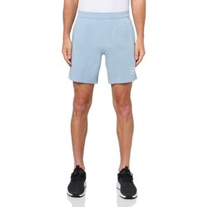 HUGO herrlogotyp kontur bomullsblandningsshorts ledig, lätt dammig blå, medium HUGO herrlogotyp kontur bomullsblandningsshorts ledig, lätt dammig blå, medium