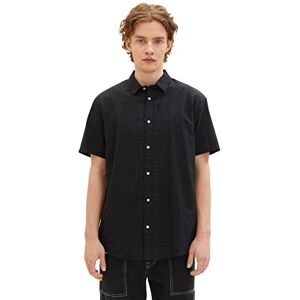 TOM TAILOR Denim Herr 1036254 skjorta, 31877-svart flerfärgad struktur, XL, 31877 – svart flerfärgad struktur, XL TOM TAILOR Denim Herr 1036254 skjorta, 31877-svart flerfärgad struktur, XL, 31877 – svart flerfärgad struktur, XL