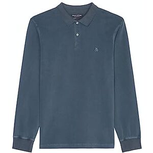 Marc O'Polo Marc OPolo Långärmad pikétröja för män av ekologisk bomull normal passform, blå, XS Marc O'Polo Marc OPolo Långärmad pikétröja för män av ekologisk bomull normal passform, blå, XS