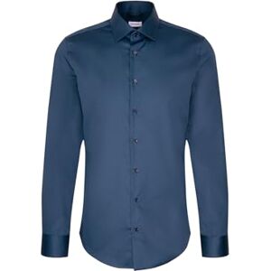 Seidensticker Silkesdekal herr business skjorta – slim fit – lätt att stryka – Kent krage – långärmad – 100% bomull, Turkos, 44 SE Seidensticker Silkesdekal herr business skjorta – slim fit – lätt att stryka – Kent krage – långärmad – 100% bomull, Turkos, 44 SE