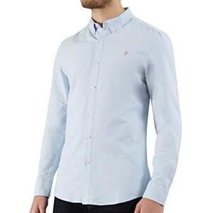 Farah Herr Brewer Slim Fit Oxford skjorta i bomull, Himmelsblått, XXL Farah Herr Brewer Slim Fit Oxford skjorta i bomull, Himmelsblått, XXL