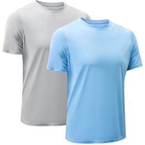 MeetHoo Rash Guard Herr Skjorta Kortärmad T-shirt UV T-shirts Sport Tekniker T-Shirt Solar Protection UPF 50+ Polyester för fotboll Friidrott Löpning, Grå blå, L MeetHoo Rash Guard Herr Skjorta Kortärmad T-shirt UV T-shirts Sport Tekniker T-Shirt Solar Protection UPF 50+ Polyester för fotboll Friidrott Löpning, Grå blå, L